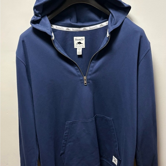Free ship - Roots Unisex Blue Zip-Up Hoodie - Picture 2 of 8